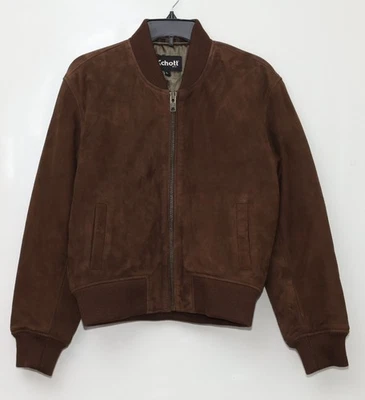 Chaqueta de bombardero Schott Monroe de gamuza para mujer talla grande - Imagen 1 de 4