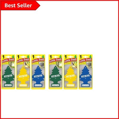 6er Pack Lufterfrischer in Vanillebaumform - klassischer Duft für Zuhause & Auto