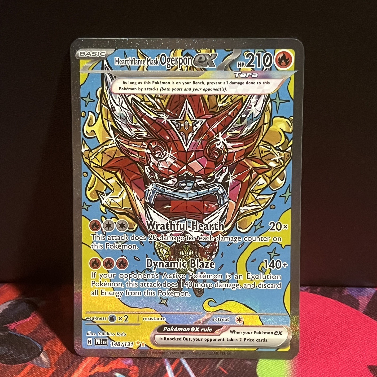 Hearthflame Mask Ogerpon ex 148/131 PRE SIR Pokemon Prismatic Evolutions NM/M