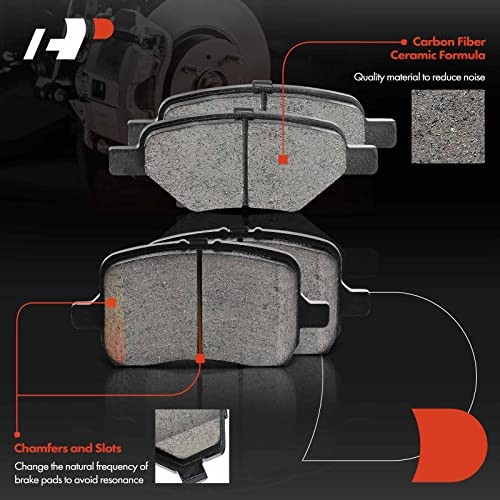  Front and Rear Ceramic Disc Brake Pads Set Compatible with Select Chevy,  - Picture 3 of 6