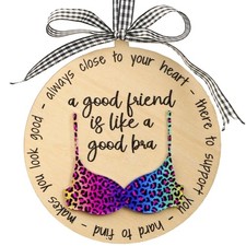 Funny Christmas Ornaments for Adults 2025, Wooden Fun 3.6x3.6in, Best Friends