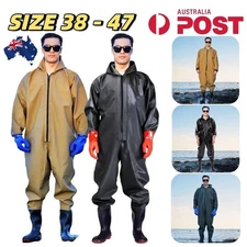 Large Full-body Waders PVC Pants Waterproof Rain Wader Boots Fishing Outdoor Men