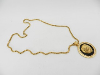 Collana con ciondolo medaglione leone cristallo LEGACY for MEN by Simone I. Smith uomo