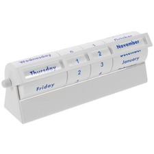 Decorative Rotating Calendar Ornament: Reusable Metal Perpetual Calendar with