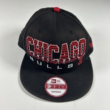 New Era 9FIFTY Chicago Bulls Hat Snapback Block Script Hardwood Classic 80s Retr