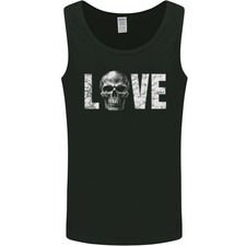 Love Teschio Halloween Anti Valentines Giorno Uomo Canotta Maglia