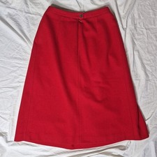 Vintage Riku Trachten Womens Wool Red German Made Skirt Dress Sz 38 High Quality