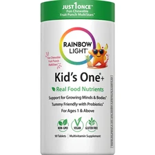 Rainbow Light Kid's One+ Real Food Nutrients Fruit Punch (90 Chewable Tablets)