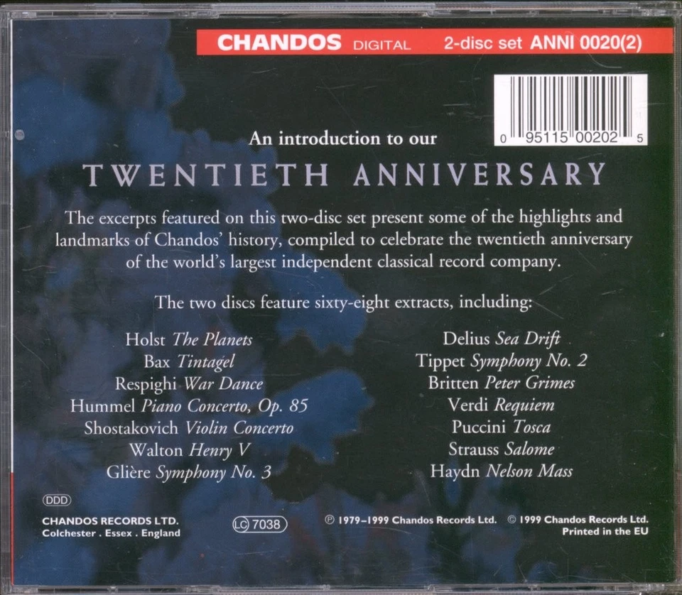 Anni00202 Verschiedene Künstler Zwanzigstes Jubiläum Highlights Doppel-CD Europa - Bild 2 von 4