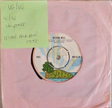 Free Wishing Well Vinyl Record 7" VG/VG WIP6146 1972