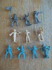 1950's MARX  Fort Dearborne/Apache Playset full set of 10 45mm Cavalry Figures