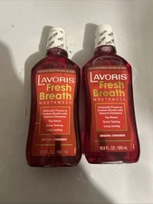 Lavoris Fresh Breath Mouthwash Original Cinnamon 16.9 FL OZ Sealed -2 Bottles