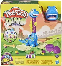 Play-Doh Dino Crew Growin Tall Bronto Toy Dinosaur Play Set With Accessories