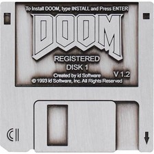 DOOM - Limited Edition Pin Badge - Floppy Disk New Toy Collectible
