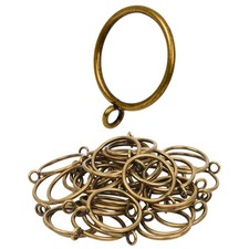 Curtain Rings with Eyelets, 48 Pack Metal Drapery Rings for Pinch Pleat Curta...