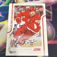 Panini Score 2011-12 Johan Franzen Detroit Red Wings Autographed Card #173