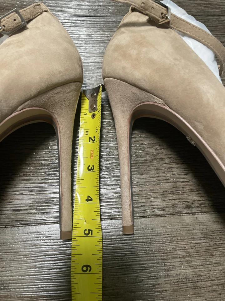 Zapatos de salón Sam Edelman para mujer talla 10,5 beige avellana de gamuza Foto 3 de 4