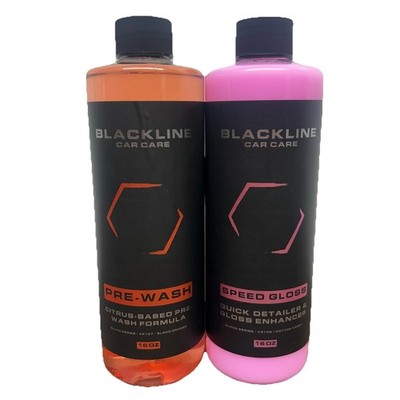 Blackline Car Care Pre-Wash Speed Gloss Quick Detailer & Shine Citrus Based 16oz