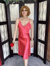 Vintage Nightdress Super Sexy Style Raspberry Colour Slippery