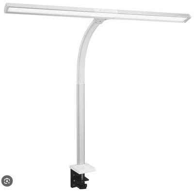 Loopitys 24W LED breite Schreibtischlampe Klemme Arbeitsleuchte verstellbar