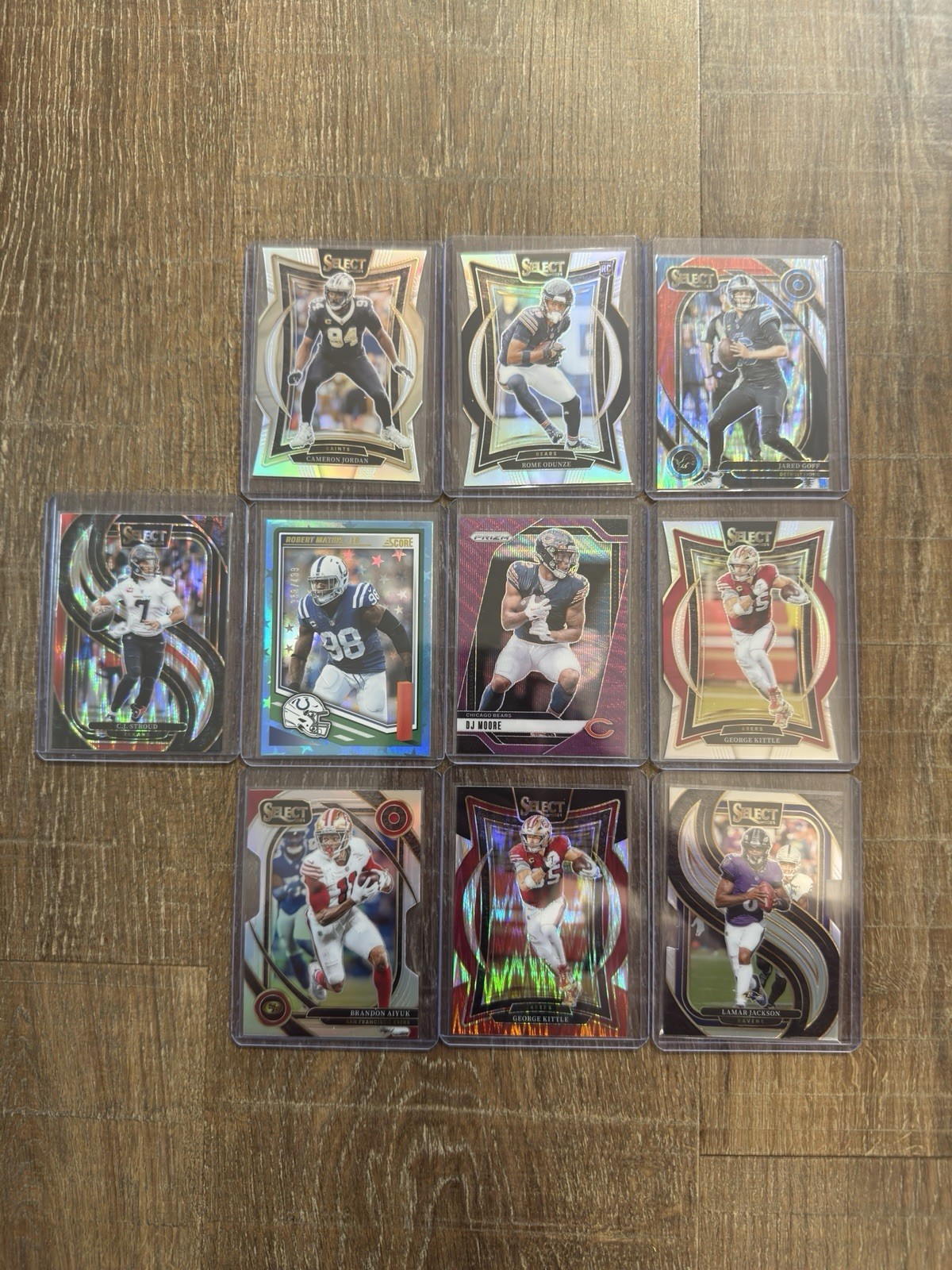 10 Card NFL Lot -Numbered, Rookies, Parallels, Vets, & Inserts