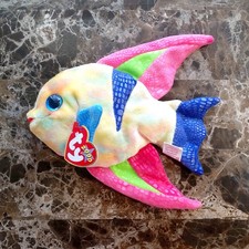 Aruba the Colorful Angel Fish 2000 Ty Beanie Babies Plush Toy P.E. Pellets