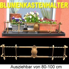 Blumenkastenhalter ausziehbar von 80-100 cm für Fensterbank gold Fensterbrett 