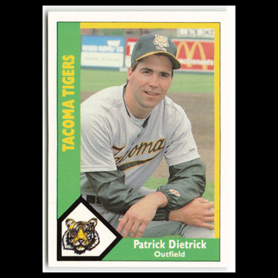Patrick Dietrick #13 1990 CMC Pacific Leauge Tacoma Tigers Baseball Card MLB NM