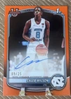 Caleb Wilson 2025-26 Bowman Orange Auto /25 1st Bowman Autograph UNC