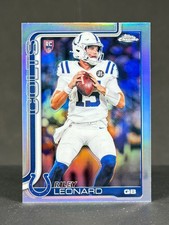 Riley Leonard 2025 Topps Chrome NFL RC Refractor Rookie #318 Colts