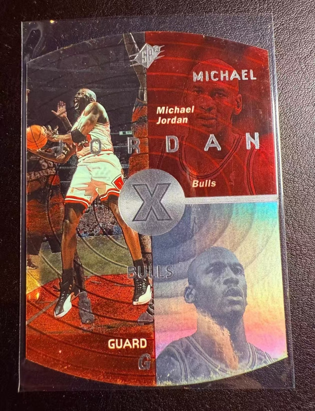 🔥1997-98 Upper Deck MICHAEL JORDAN #6 SPX DIE CUT HOLO FOIL SILVER RARE SSP🔥!