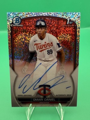 2023 Bowman Chrome #CPA-OD Omari Daniel Chrome Auto Speckle Refractor /299