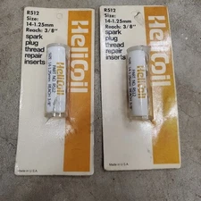 12x Helicoil 14mm Spark Plug Thread Repair Inserts #R512 14- 1.25mm 3/8" Reach