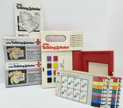 Vintage VTech Little Talking Scholar Educational Toy with 75 Cards and Manual