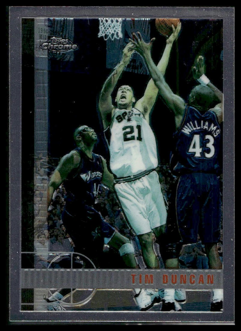 Tim Duncan 1997 Topps Chrome #115 Base Price Guide - Sports Card