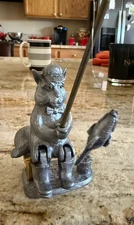 Michael Ricker Pewter 1996 Show Edition Catfishing BRAYDON with Bench MINT Cond.