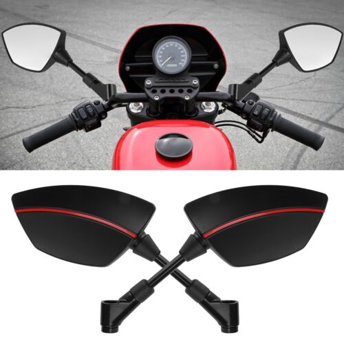 AGS 1 Pair Rearview Side Mirrors 360 Degree Rotation Universal For Motocycle - Photo 1/12