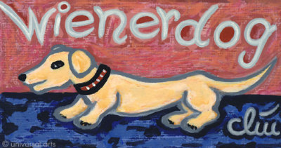 JACQUELINE DITT - Young Wienerdog A4 DRUCK n.Gemälde Hund Dackel Giclee