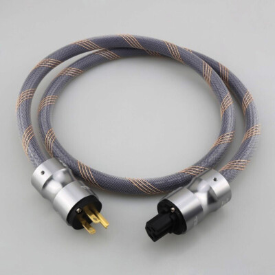 Audiophile OFC HiFi Audio Power Cable 3 Prong US EU Schuko AC Mains Supply Cord