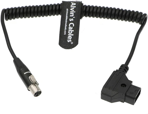 Mini XLR 4 Pin Female to D Tap Coiled Power Cable for ARRI RED 12V TV Logic SYNC - Picture 4 of 4