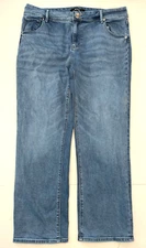 Hudson Jeans Womens 16 High Rise Straight Leg Stacked Button Stretch Denim