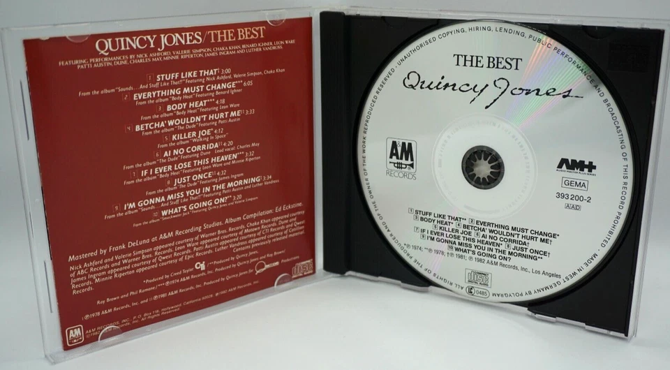 Quincy Jones : The Best CD Album - Ai No Corrida - Just Once - James Ingram - Image 3 of 3