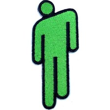 BILLIE EILISH Iron-On Woven Patch: BLOHSH GREEN man Official Licenced Merch gift