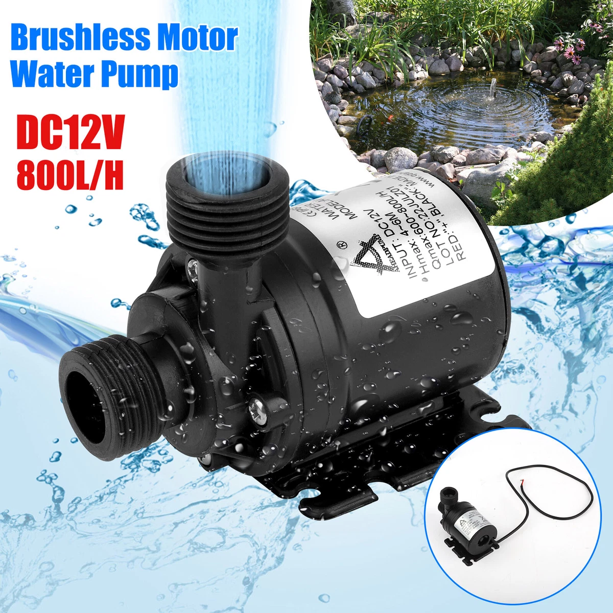 12 V Small High Pressure Brushless Submersible Water Pump Automatic  Self-priming | eBay