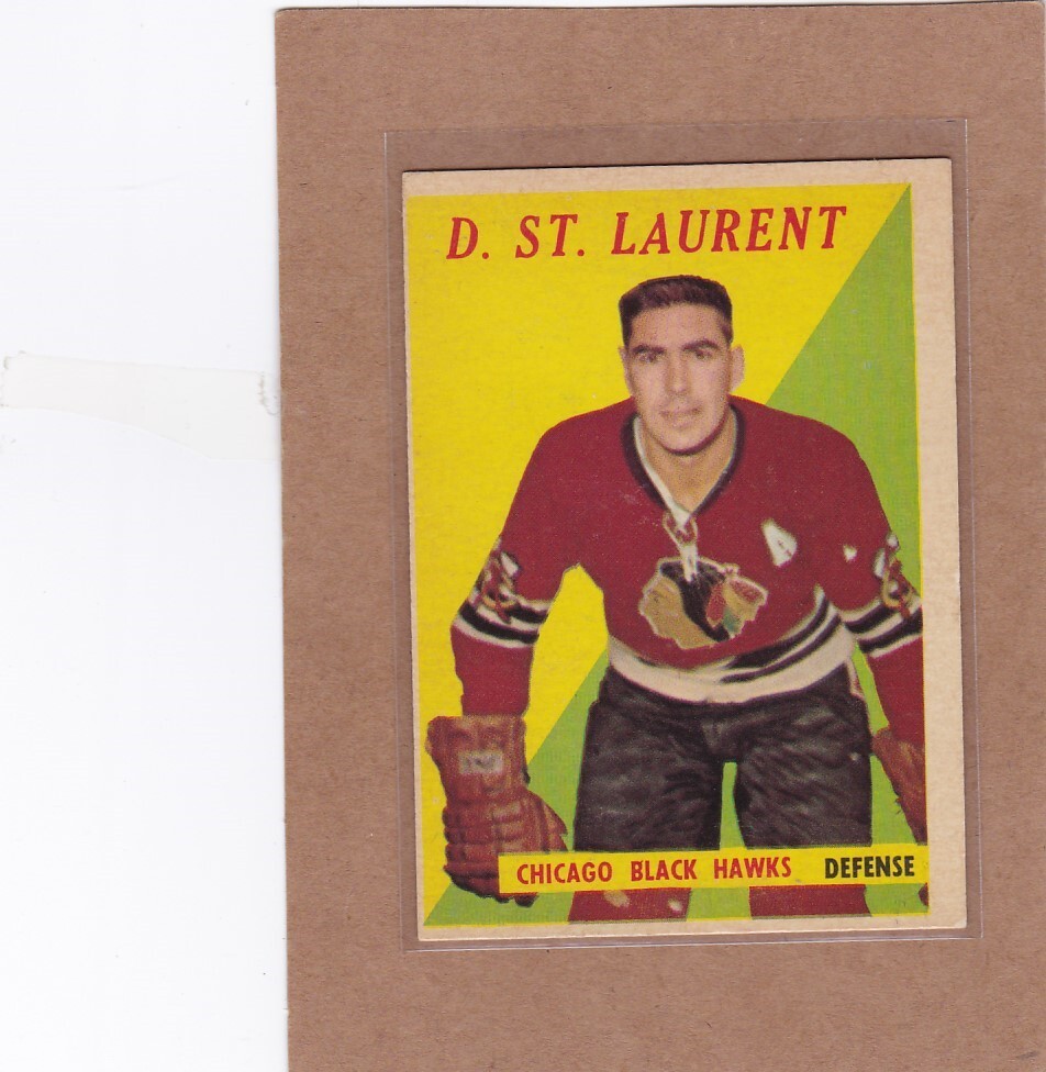Dollard St. Laurent #5 Hockey Cards 1958 Topps trading card — raw and PSA graded price guide