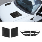 Carbon Fiber Hood Engine Fender Air Vent Cover Trim For Ford F150 Raptor 2009-14