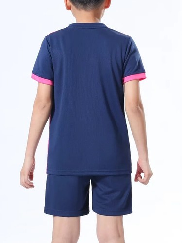 Unisex Kids Girls Sport Team Outfit Football Soccer Jersey Short Sleeve V Neck - Picture 18 of 79