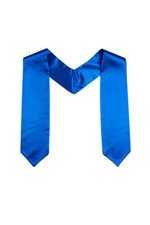 Niebieska satynowa szarfa chórowa - wysokiej jakości stołek honorowy - akcesoria do szaty chóralnej duchowieństwa