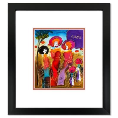 Moshe Leider, Framed Original Mixed Media Watercolor Painting, Hand Signed