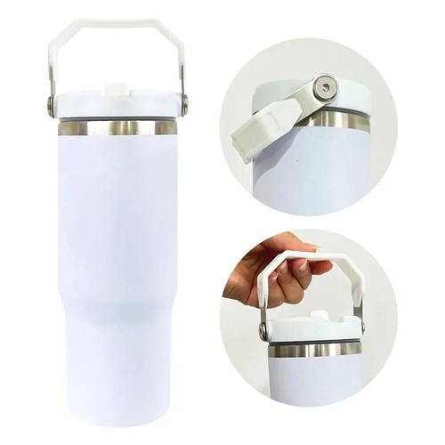 Arctic Fox 30 Oz Flip Straw Tumbler With Handle, Personalized Gift - Picture 4 of 4